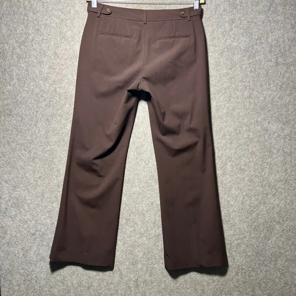 Express Design Studio Editor Brown Bootcut Dress‎ Pants Size 6 Regular Stretch - Image 9