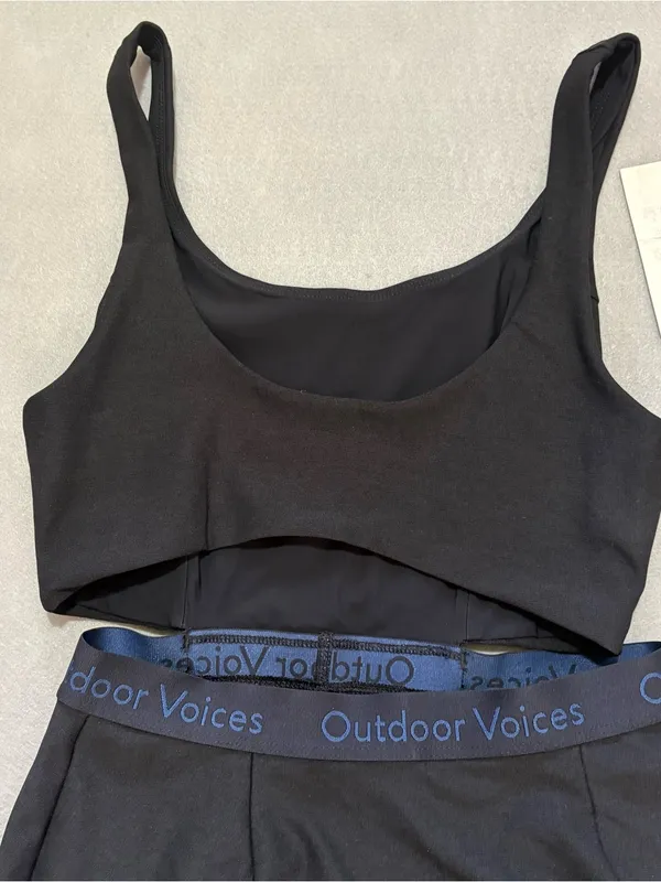 NWT Outdoor Voices Court Dress XS Black Cutout Tennis Skort Preppy Pickleball - Image 14