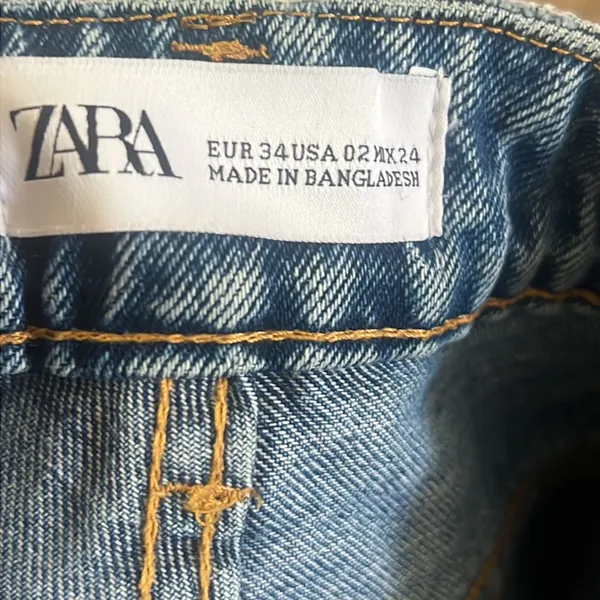 Zara blue straight denim jeans - Image 9