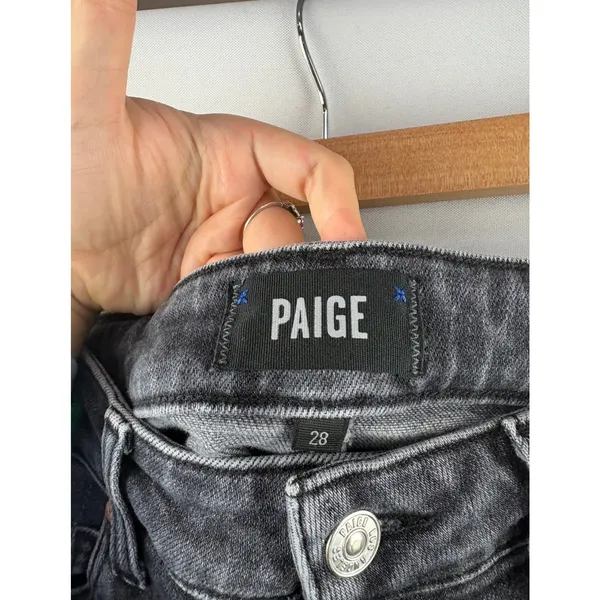 Women’s Paige Size 28 Dark Gray Wide Leg Jeans - Image 5