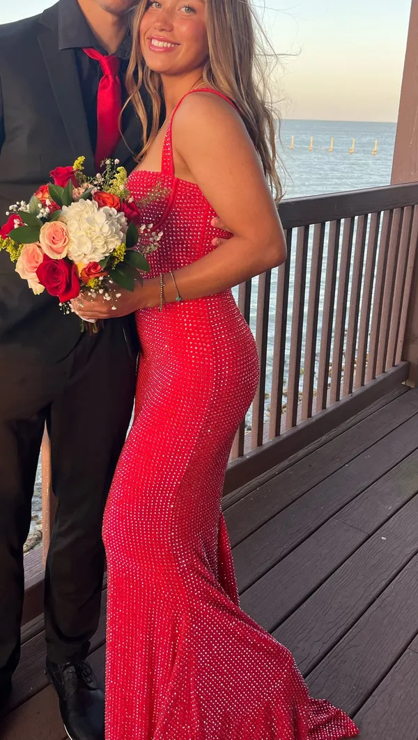 Red Embellished Oh Polly Dress Maxi - Image 2