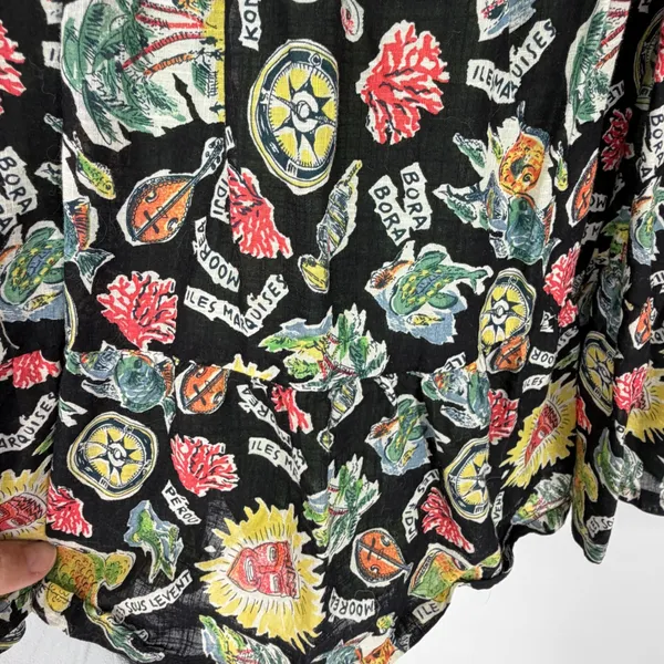 Maeve Anthropologie Bora Bora Tropical Print Cotton Fit & Flare Mini Dress‎ 4 - Image 3