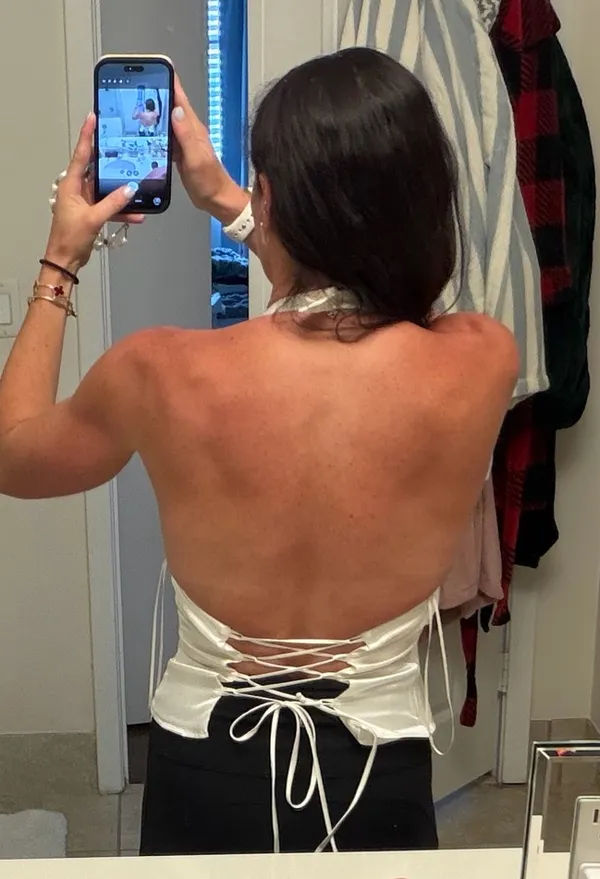 Victoria + Sophia Silk Halter Top - Image 2