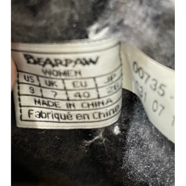 Bearpaw Maggie Charcoal Grey Suede Knit Back Winter Boots 2116W Womens 9 - Image 7