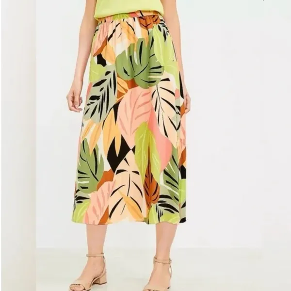 LOFT Leaf Print Maxi Skirt - Image 7