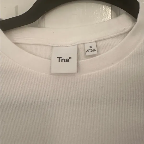 Aritzia TNA Classic White Ribbed Top size‎ S - Image 2