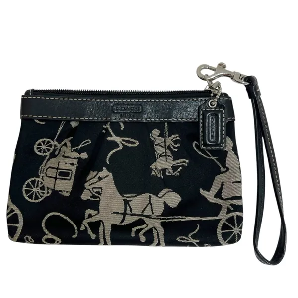 Coach Y2K horse & carriage pattern wristlet - Image 10
