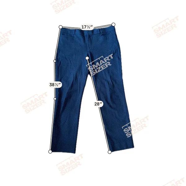 Banana Republic Navy Blue Polka Dot Straight Leg Ankle Pants Womens 10 - Image 6