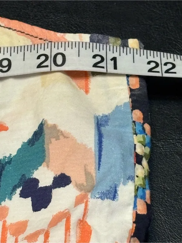 Anthropologie Pastel Multi Geometric Crossback Mini Sundress size Large - Image 12