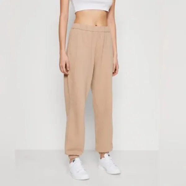 Hollister Women's Sz XS Ultra High-Rise Jogger Sweatpants Beige Tan Cotton Blend - Image 4