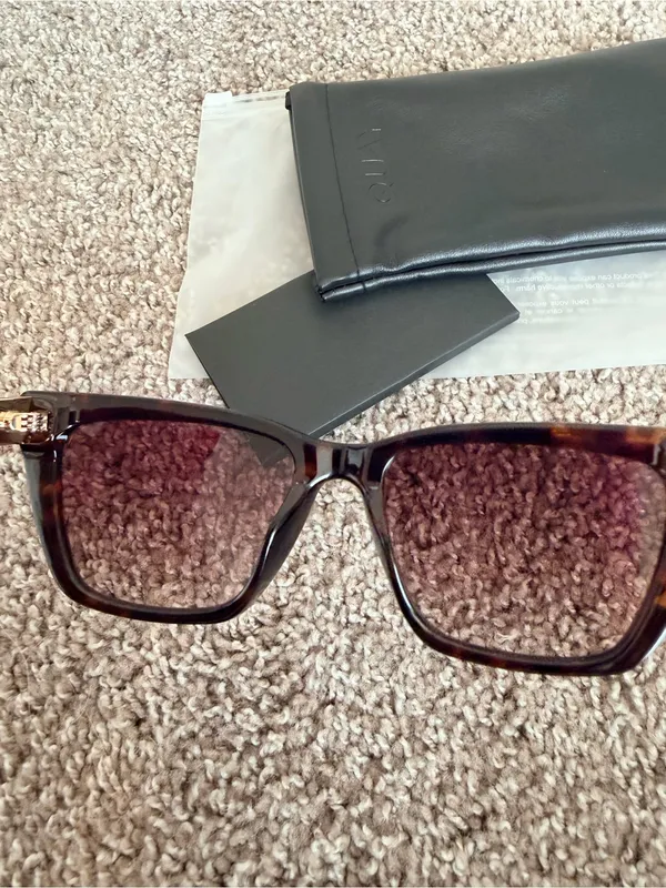 NIB QUAY Call The Shots Remixed Cat eye Sunglasses 43mm with brown lens - Image 10