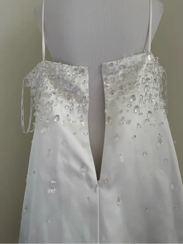 NWT Retrofete Cornelia Crystal Embellished White Mini Short Dress Sz XL - Image 8