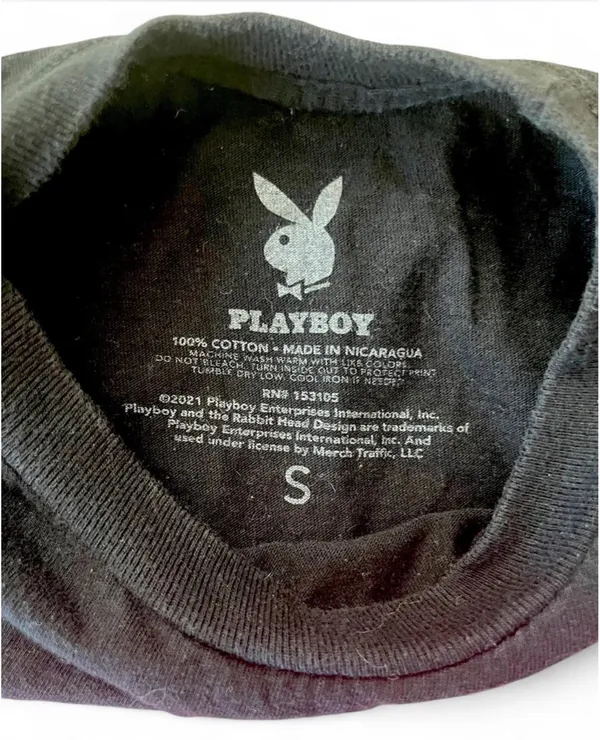 Playboy Black and Pink T-Shirt - Image 4