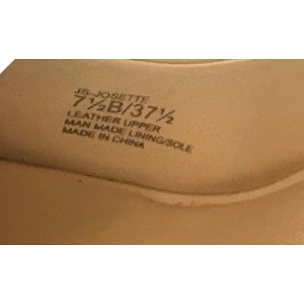 Jessica‎ Simpson Josette Pumps Womens 7.5 Gold Excellent Peep Toe d'Orsay Heels - Image 5
