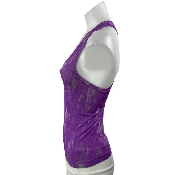 Lululemon Swiftly Tech Purple Splatter Racerback Yoga Athletic Tank Top Size M - Image 2