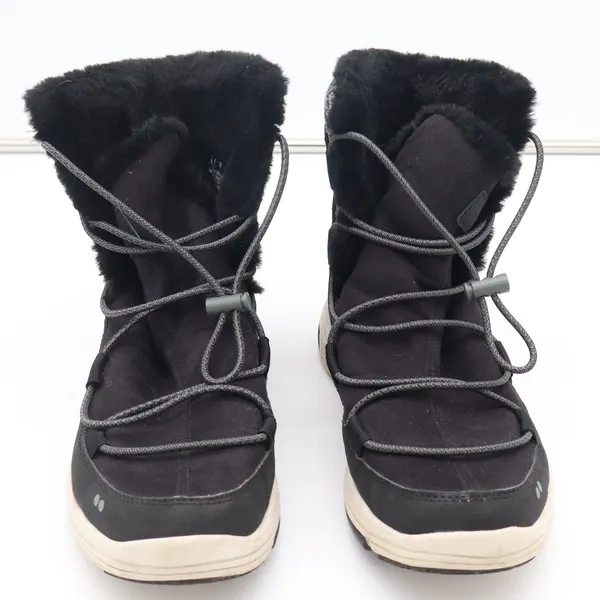 Ryka Aubonne Womens Black Faux Fur Lined Bungee Winter Snow Boots Size 8M - Image 3