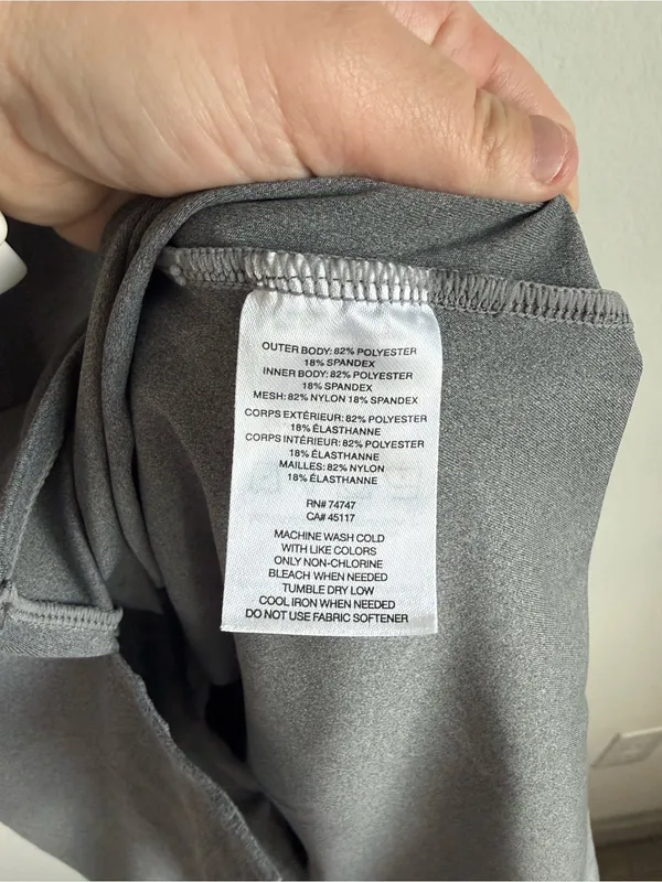 Natural Reflections Women's Active Dress Built In Bra Shorts Gray Size XS - Image 9