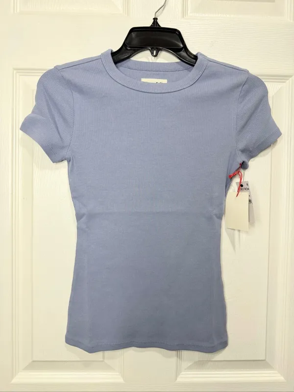 Open Edit rib short sleeve shirt XS - Image 2