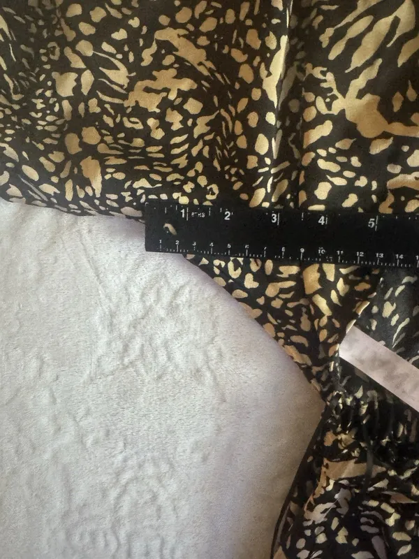 BALTIC BORN Morlana Maxi Dress | Black + Tan Print SIZE S - Image 7