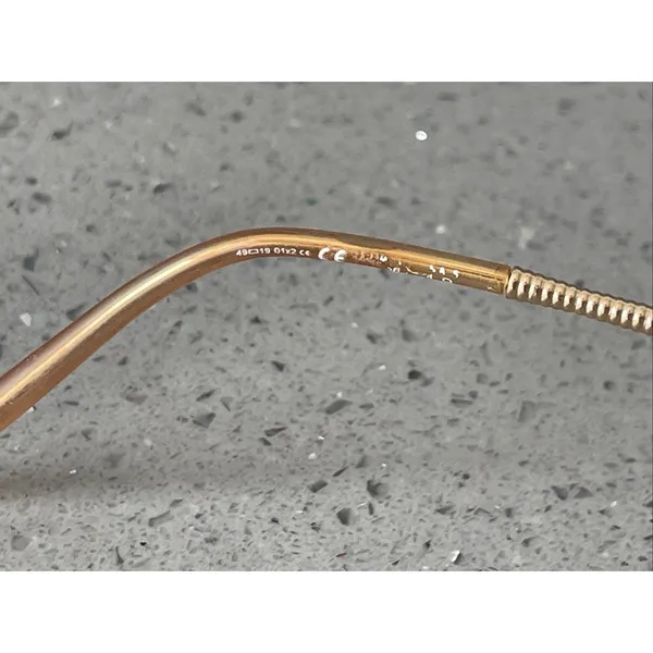 CHRISTIAN DIOR Eyeglasses Frames ONLY 49-19 01x2 Half Rim gold - Image 11