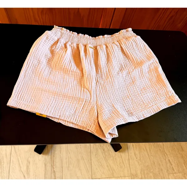 NEW Billabong In The Waves Gauze Short Pink High Waisted Cotton M Pockets - Image 5