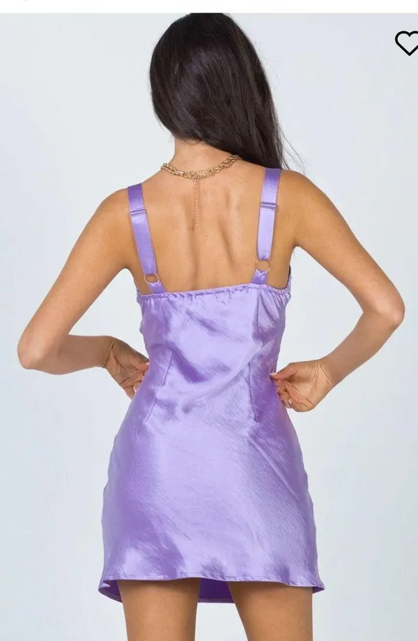 Star Shining Mini Dress Purple Size 4 - Image 3