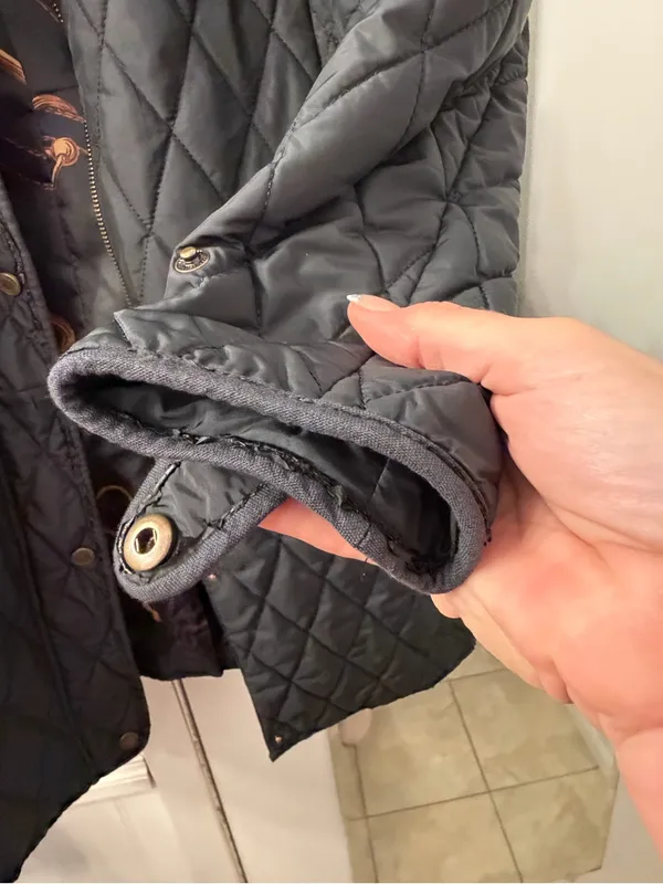 Ralph Lauren Black Quilted Hooded Puffer Coat - Image 4