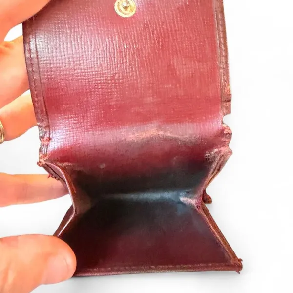 Vintage Cartier Paris Leather Coin Purse Wallet Bundle 2 Must de Cartier Black - Image 4
