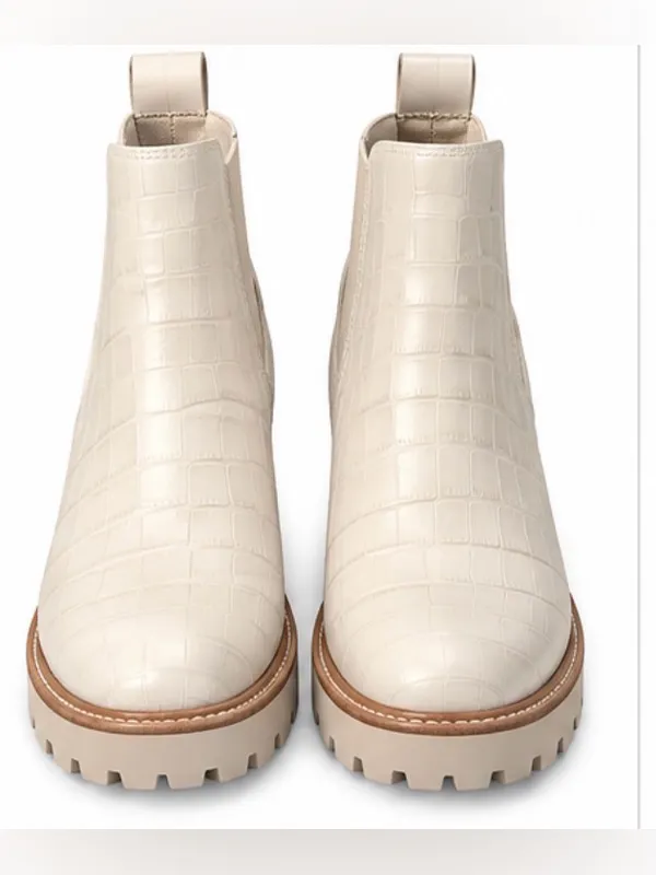 Dolce Vita Huey H2O Ivory Croc-Embossed Chelsea Boots – Size 8.5 - Image 4