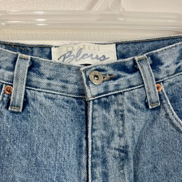 Express Blues‎ Vintage Jeans Women’s Size 5/6 Bootcut Y2K Raw Hem 100% Cotton - Image 4