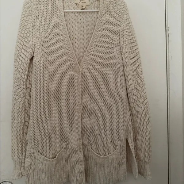 Andrea Jovine Cream Knit Cardigan - Image 2