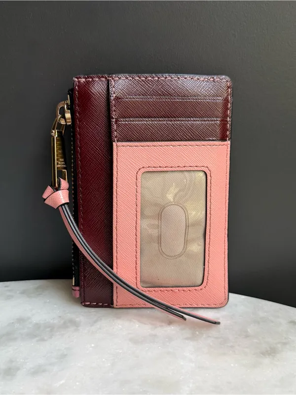 Marc Jacobs Snapshot Top Zip Multi Wallet - Pink Saffiano Leather - Image 4