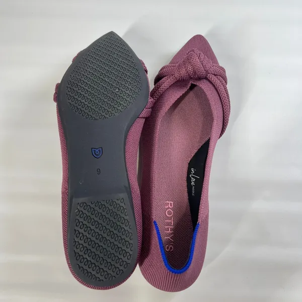 Rothy's The Point Knot Flats‎ In Love Purple Knit Shoes Size W9 EU 39 Classic - Image 5