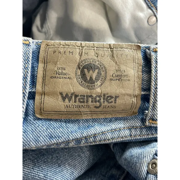 Wrangler Women's Blue High Rise Baggy Relaxed Straight Leg Denim Jeans 34x34 - Image 5