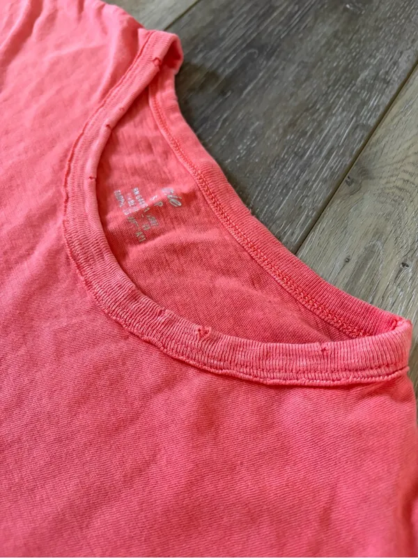 Aerie Coral Oversized Boyfriend Tee - Image 3