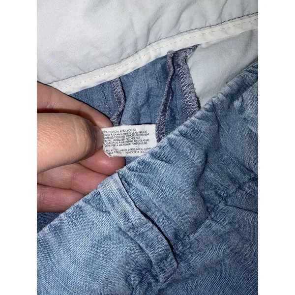 club monaco chambray shorts womens‎ size 4 blue lyocel soft - Image 3