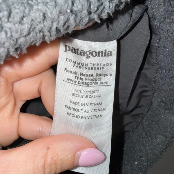 Patagonia Los Gatos Fleece Vest Womens‎ Small Gray Good Full Zip Sherpa - Image 3