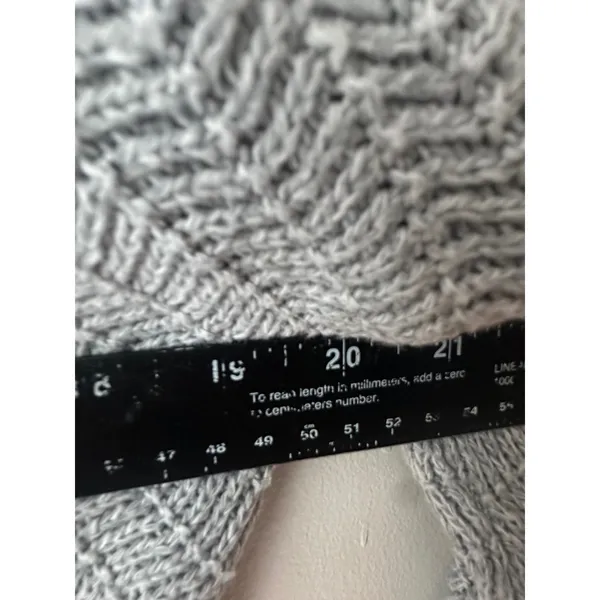 Hollister Women Gray Open Back Tie Knot Cropped Sweater XS Long Sleeve Textured - Image 4