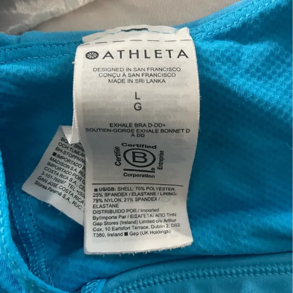 Athleta Sky Blue‎ Sports Bra Size Large - Image 3