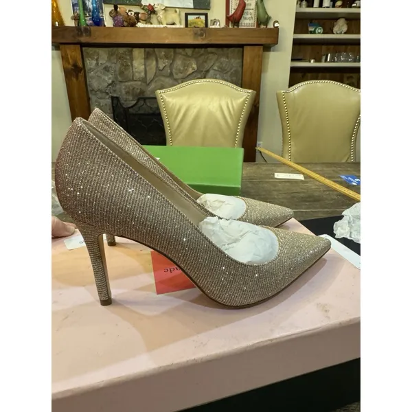 Kate Spade Vivian Sheep Leather Stiletto Pumps Pink Women Size 6‎ Display - Image 4