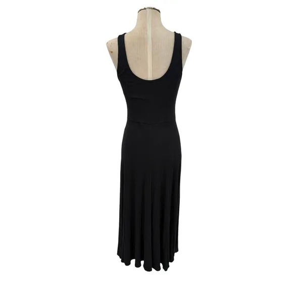 Marine Layer Lexi Rib Fit and Flare Midi Dress Black Sleeveless Size Small - Image 7