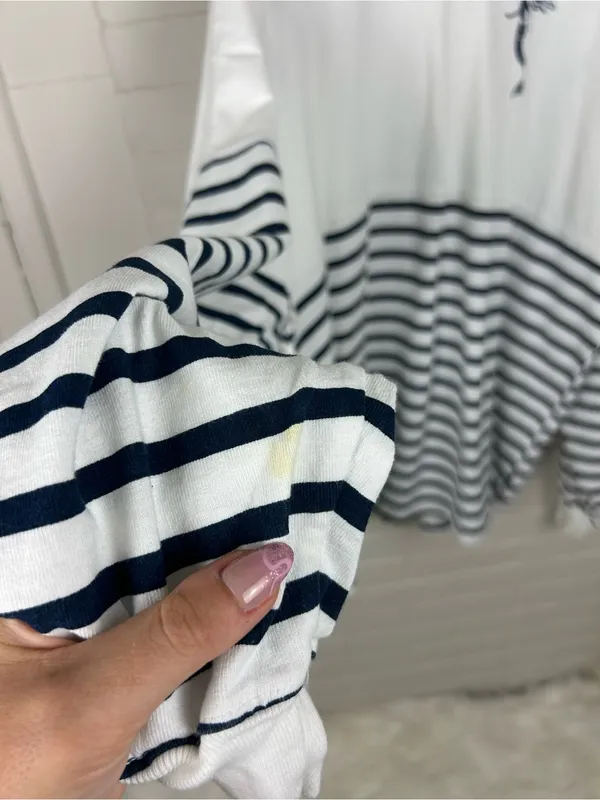 Spirit Jersey “Nauti Girl” Striped Nautical Long Sleeve Top Size XXL - Image 9