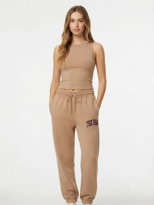 THE BAR Sweatpants Women’s Size M Brown Joggers 100% Cotton Made in USA - Image 12