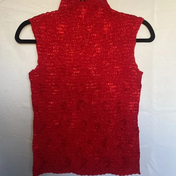 Casual Corner Stretch to fit Vintage V neck Red‎ Top Size : Small - Image 7