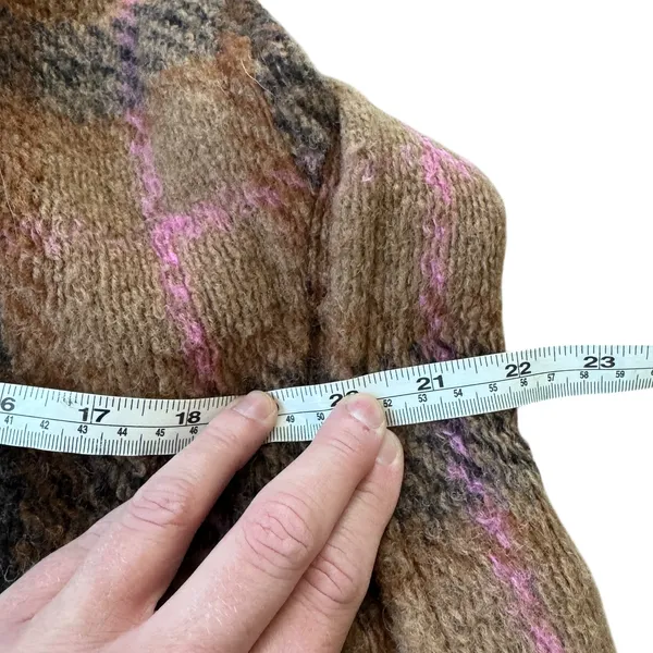 Aritzia Wilfred Autumn Shirt Jacket Wool Shacket Brown Pink Plaid - Image 12