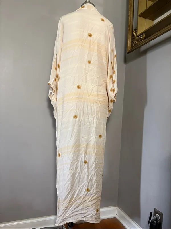 Free People One Size Laurel Canyon Kimono Golden Sand Duster Kimono - Image 4
