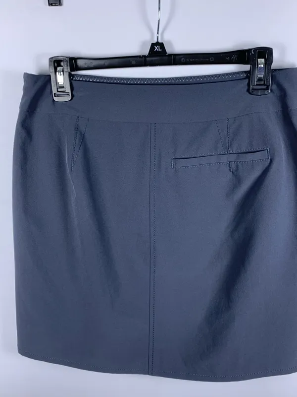 Annika Cutter & Buck Golf Skort Womens 4 Gray Pink Zip Pockets Stretch Tennis - Image 7