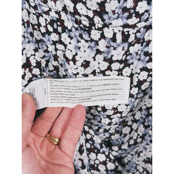 Abercrombie & Fitch Ditsy Floral Midi Dress Size M Tall Cottage Prairie Romantic - Image 13
