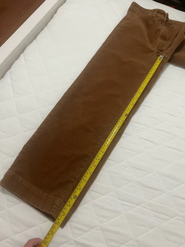 Everlane Womens Brown Corduroy Pants Size 6 High Rise Straight Leg Casual Fall - Image 7