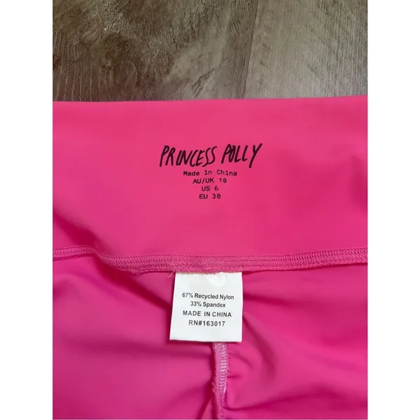 Princess Polly High Rise Scrunch Booty Shorts Pink US 6 - Image 3